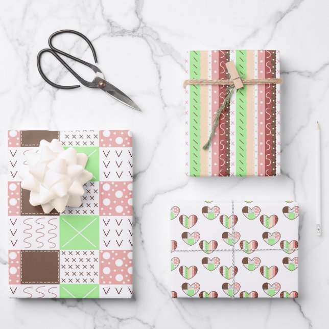 Hoja De Papel De Regalo Boho Earthy Warm Colours Cumpleaños (Anverso)