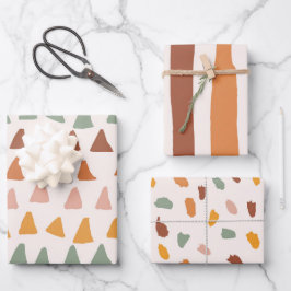 Hoja De Papel De Regalo Boho Print Doodle Shapes Happy Colours Patterns