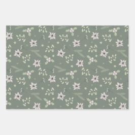 Hoja De Papel De Regalo Boho Romantic Rustic Merry Christmas