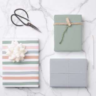 Hoja De Papel De Regalo Boho Strithday Boy Baby Shower Blue Green