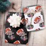 Hoja De Papel De Regalo Bola de fútbol estadounidense Merry Christmas Boy<br><div class="desc">Bola de Fútbol Americana Feliz Navidad Boy Foto Envolviendo Hojas de Papel. Navidades con temas de fútbol envuelven papel con una foto y un nombre - agrega tu foto y texto con un nombre. Ideal para los niños que aman el fútbol y los deportes.</div>