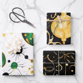 Hoja De Papel De Regalo Bolas de Navidades divertidos