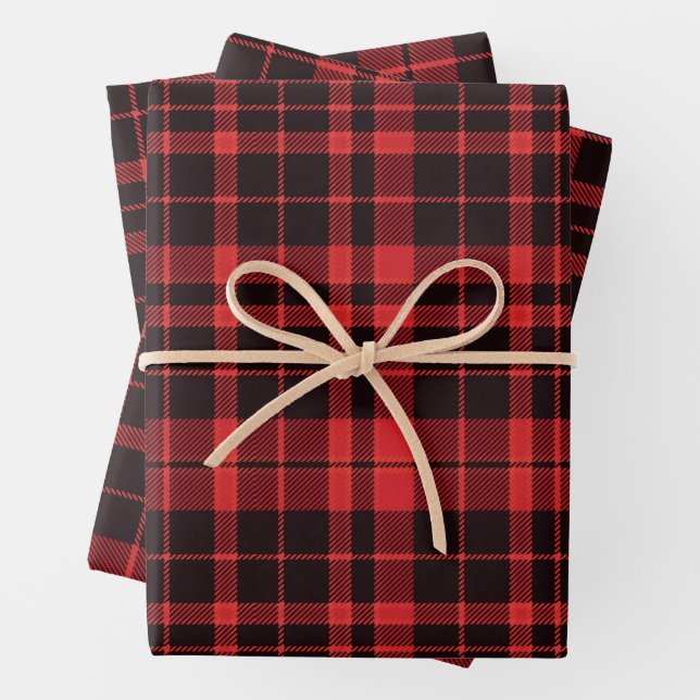 Hoja De Papel De Regalo Bold Buffalo Plaid Gift (In situ)