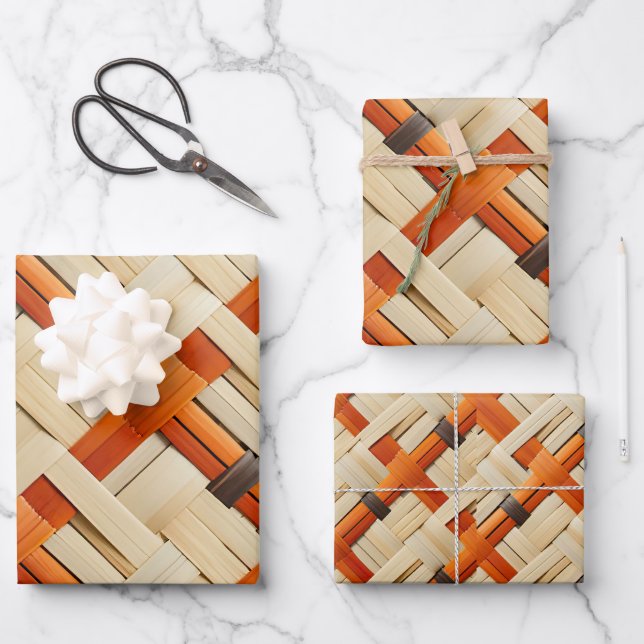 Hoja De Papel De Regalo Bolsa de regalo de Moja de tejido tribal pequeña (Anverso)