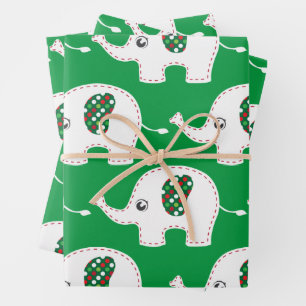 Hoja De Papel De Regalo Bolsa de regalo para elefantes blancos