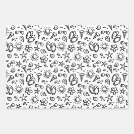 Hoja De Papel De Regalo Bolsa de verano