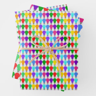 Hoja De Papel De Regalo Bombillas inspiradoras de colores