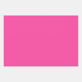 Hoja De Papel De Regalo Bombón Liso Fuchsia Deslumbrante Tonos Rosados 3 T
