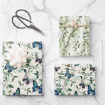 Hoja De Papel De Regalo Bonito Blue Butterflies Brillante<br><div class="desc">Bonito Blue Butterflies Brillante</div>