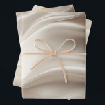 Hoja De Papel De Regalo Bonito Champagne Gold Romantic Faux Satin Boda<br><div class="desc">Bonito Champagne Gold Romantic Faux Satin Bridal Shower o Boda</div>