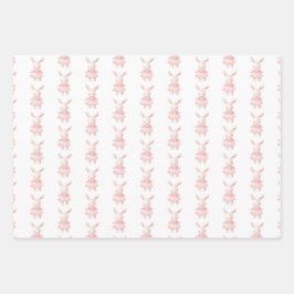 Hoja De Papel De Regalo Bonito conejito rosa, globos, estrellas