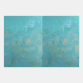 Hoja De Papel De Regalo Bonito envoltorio azul para regalo