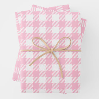 Hoja De Papel De Regalo Bonito Pastel De Tapado De Búfalo Blanco Y Rosa