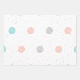 Hoja De Papel De Regalo Bonito Pastel Polka Dot