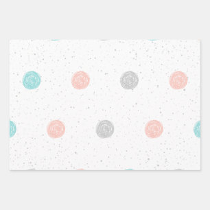 Hoja De Papel De Regalo Bonito Pastel Polka Dot
