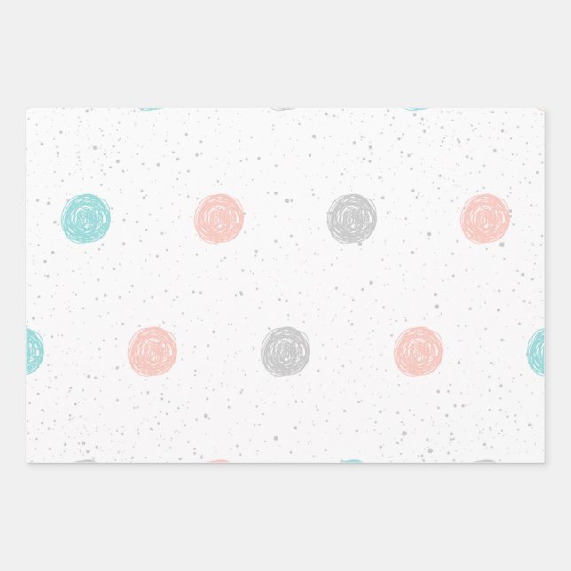 Hoja De Papel De Regalo Bonito Pastel Polka Dot (Anverso)