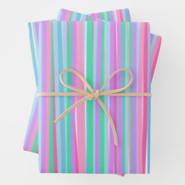Hoja De Papel De Regalo Bonito Pega franjas verticales