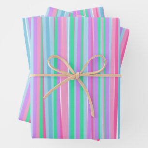 Hoja De Papel De Regalo Bonito Pega franjas verticales