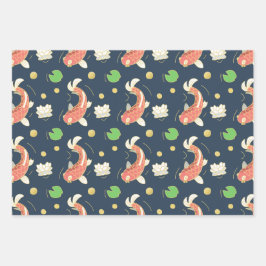 Hoja De Papel De Regalo Bonito Red Koi