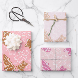 Hoja De Papel De Regalo Bonitos Árboles navideños escuchan Navidades estre