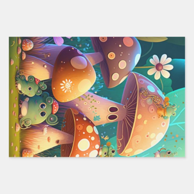 Hoja De Papel De Regalo Bonitos y lindos cuartos de bebé (Anverso)