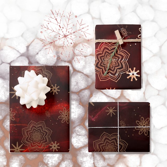 Hoja De Papel De Regalo Borgoña roja elegante (Subido por el creador)