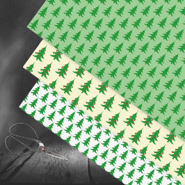 Hoja De Papel De Regalo Bosque de árbol de Navidad