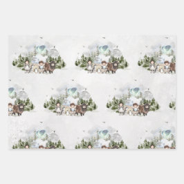 Hoja De Papel De Regalo Bosque de Aventura del Norte del Ártico