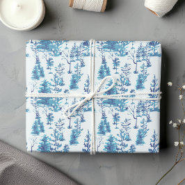 Hoja De Papel De Regalo Bosque de Pinos Nórdicos Rústicos Tradicionales
