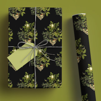 Hoja De Papel De Regalo Bosque Moody Glam Diamante Botánico