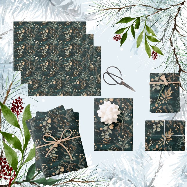 Hoja De Papel De Regalo Botánica verde elegante (Wrap your gifts with our Elegant  Green Botanical Wrapping Paper!)