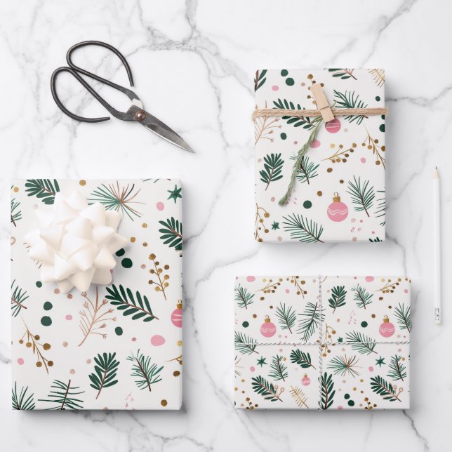 Hoja De Papel De Regalo Botánico caprichoso (Anverso)