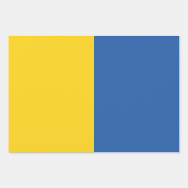 Hoja De Papel De Regalo Botón Bandera de Ucrania (Anverso)