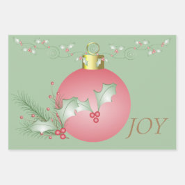 Hoja De Papel De Regalo Boughes de rosa verde claro y claro