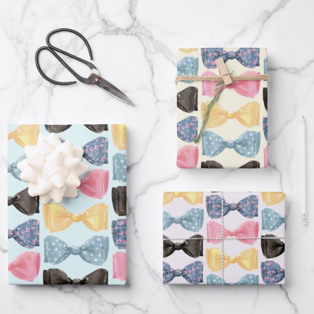 Hoja De Papel De Regalo Bow Ties (Anverso)