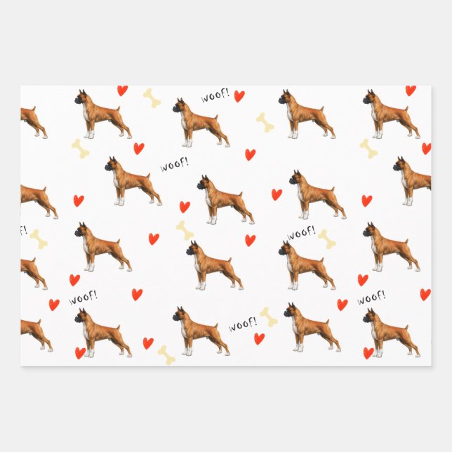 Hoja De Papel De Regalo Boxeador (Anverso 3)