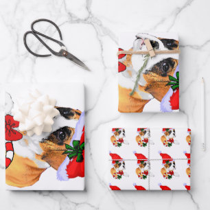 Hoja De Papel De Regalo Boxer Dog Navidades Merry