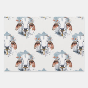 Hoja De Papel De Regalo Brahman americano