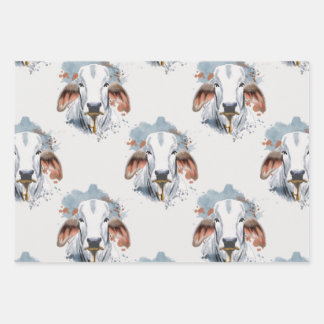 Hoja De Papel De Regalo Brahman americano