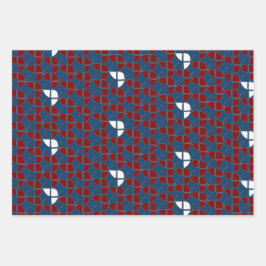 Hoja De Papel De Regalo BREVEMENTE Funtastic Nursery Retro Azul Rojo