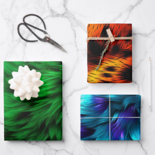 Hoja De Papel De Regalo Brillante arcoiris con textura de piel monstruosa