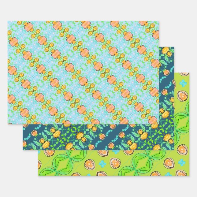 Hoja De Papel De Regalo Brillante Y Colorido (Set)