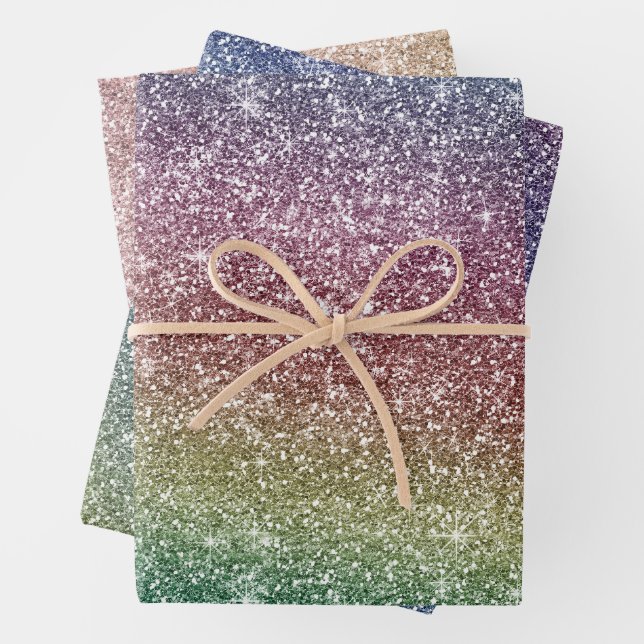 Hoja De Papel De Regalo Brillo de Arcoíris  (In situ)