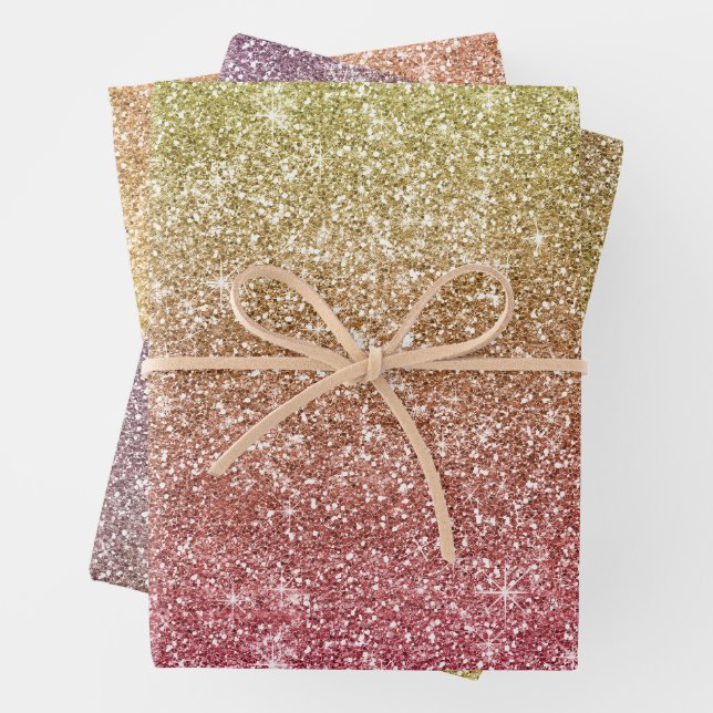 Hoja De Papel De Regalo Brillo de Arcoíris  (In situ)