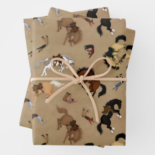 Hoja De Papel De Regalo Broncos y vaqueros