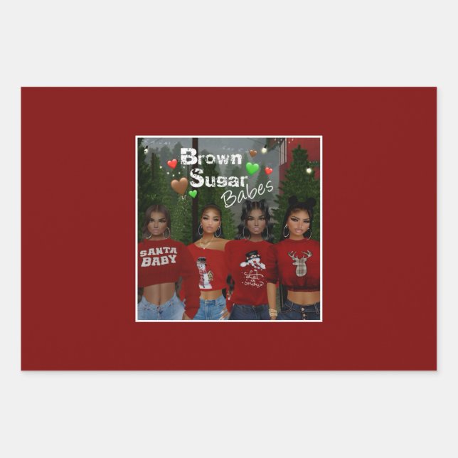 Hoja De Papel De Regalo Brown Sugar Babes Gift Wrap 15 (Anverso)