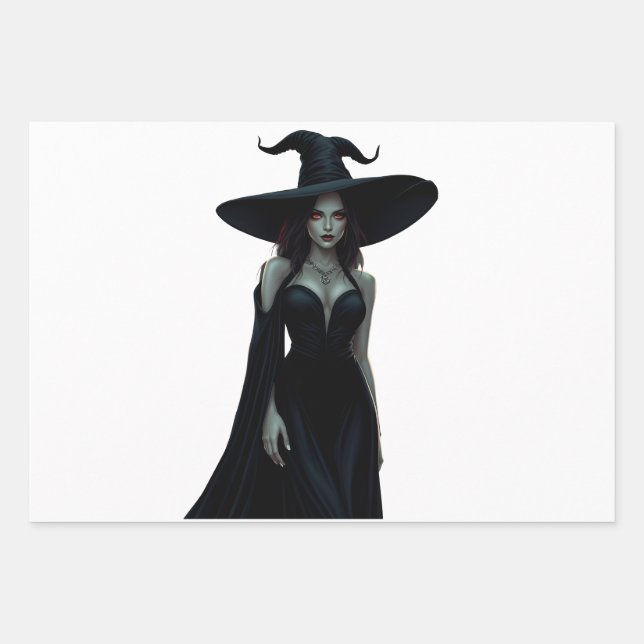 Hoja De Papel De Regalo Bruja de la noche (Anverso)