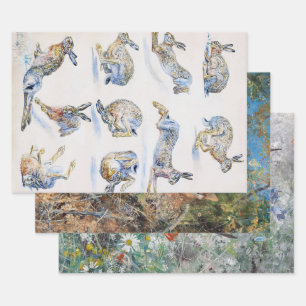 Hoja De Papel De Regalo Bruno Liljefors, Animales