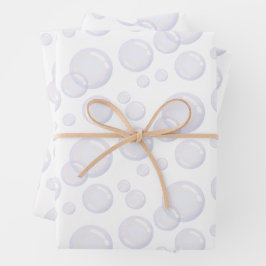 Hoja De Papel De Regalo Bubble Bath Blowing Bubbles burbuja envuelve a fie