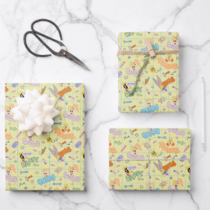 Hoja De Papel De Regalo BUGS BUNNY BUILDERS™  Patrón de esbozo de caracter